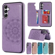 Wallet Double Breasted Datura Flip Leather Case For Samsung Galaxy A13 A14 A15 A33 A51 A52 A53 A54 A71 Kickstand Phone Cover