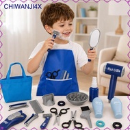 [chiwanji4x] Barber Shop Pretend Play Toy Shaving Toys Barber Accessories Professional Stylist Hair 