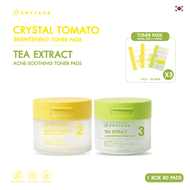 AMYJANE Toner Pad แผ่นโทนเนอร์ 2 สูตร [ Crystal  Tomato + Tea Extract ]