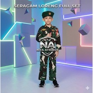 ABASA_79 camouflage army uniform for boys, girls, TNI AD/TNI AU COLORFUL complete set of/s, carnival