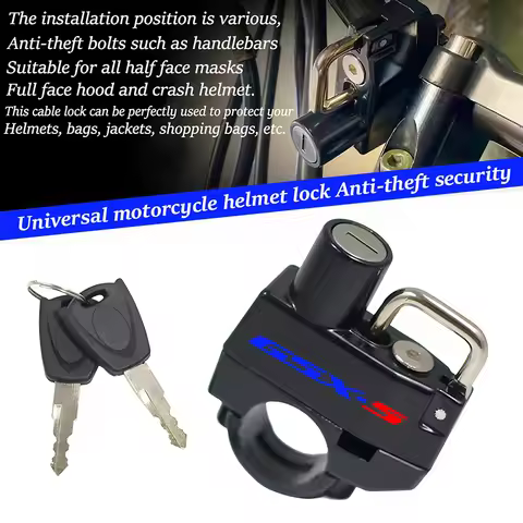 Fit For GSXS 750 950 1000 GT 1000GT GSX-S GSXS750 GSXS950 GSXS1000 Motorcycle Helmet Lock Anti-theft