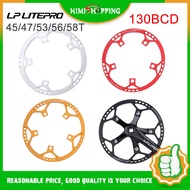 1PC lp litepro 130BCD Folding Bike Chainring 45/47T/53T/56T/58T Aluminum Alloy Hollow Design Ultralight Chain Wheel With protective disc Crankset Chainwheel Bicycle Accessories