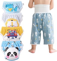 Pack of 6 Baby Toddler Potty Training Trousers for Boys and Girls 2-6 Years, Blue4b+1 Nappy Pants, 1