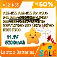 A32-K55 11.1V 5200mAh Laptop Battery For ASUS X55V X75V K45 X45VD A85V X45U Notebook Replacement Bat