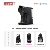 HiBREW coffee maker 19 Bar 4 in 1 hot cold multi capsule Espresso machine coffee bean coffee maker Dolce milk Nexpresso powder H1A