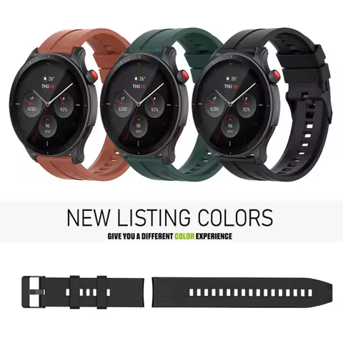 20mm 22mm Waterproof Sports Silicone Strap Band For Huami Amazfit GTR mini / GTR4 GTR3 Pro GTR2 2e /