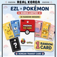 Korea Limited Pokémon x EZL Transit Card 1 Random Card from 30 Designs Korean Transportation Card