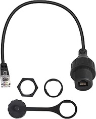 QIANRENON RJ11/RJ12 6P6C Panel Mount Waterproof Connector CAT3 RJ12 Male to Female Outdoor Telephone