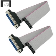 Wire Flat Ribbon Cable DB25 Female to FC-26 Female Connector for LCD Monitors, Connecting Circuit Bo