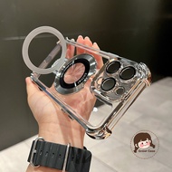 Magnetic Holder Four-corners Phone Case For Vivo Y11 Y7S Y3 Y3S Y05 Y04 Y04S Y03 Y02S Y02 Y02A Y02T 