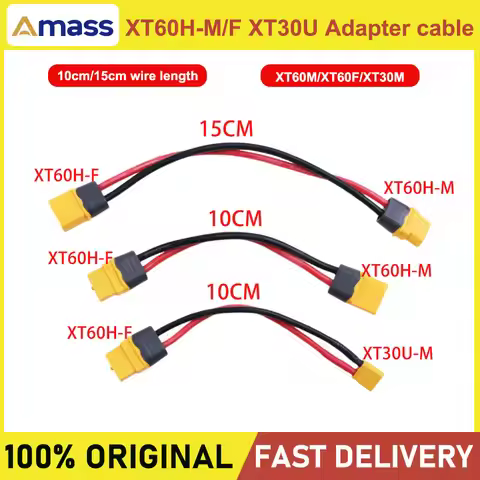 Amass XT60H XT30U Connector Female/male with 10CM/15CM Length for RC Lipo Battery RC Drone Car Boat