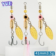 YVE Rotating Spinner Sequins, Long Cast Lure 3.5g Metal VIB Lure, Fake Lures Metal Deep Water Sinkin