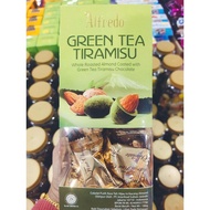 Coklat Langkawi Alfredo Tiramisu Box Almond Milk Chocolate, Green Tea, Dark Chocolate.