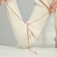 SWAN - Baguette Lariat Necklace สร้อยคอเงินแท้ สร้อยคอยาว ฝังเพชรคิวบิกเซอร์โคเนีย cubic zirconia