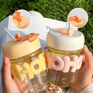 B ( B140 ) HOHO GLASS DRINKING GLASS TUMBLER AESTHETIC CUP NO BOX