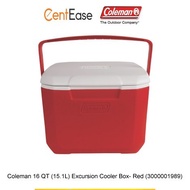 Coleman 16 QT (15.1L) Excursion Cooler Box- Red (3000001989)