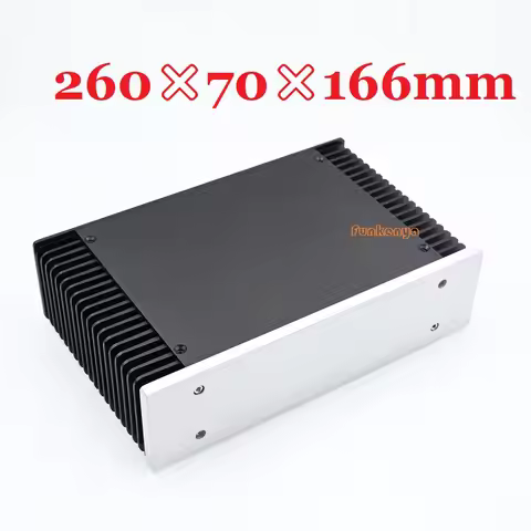 W260 H70 D166 Anodize DIY Aluminum Power Amplifier Chassis Heatsink PSU Decoder Enclosure DAC Cabine