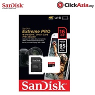 Sandisk 16GB Extreme Pro USH-I U3 MicroSDHC Class 10 - 95mb/s (SDSDQXP-016G-G46A)