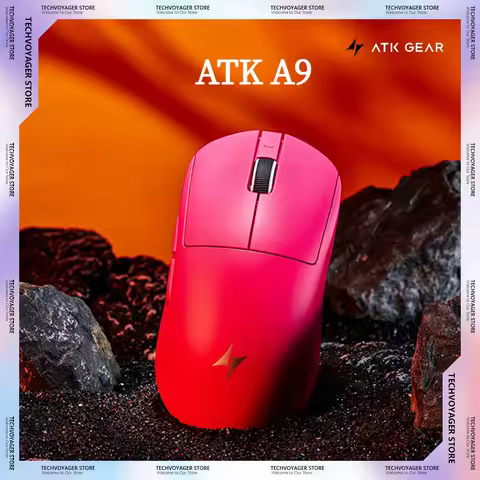ATK A9 Gaming Mouse Light Weight Symmetrical Engineering Wireless Tri-mode Custom Mice PC E-Sports O