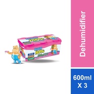 Thirsty Hippo Dehumidifier Moisture Absorber Value Pack 600ml x 3s