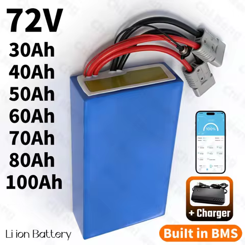 72v 40Ah 50Ah 60Ah 70Ah 80Ah 100Ah lithium ion battery pack 40A 50A 60A 70A 80A 100A with bluetooth 