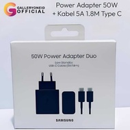 Original Samsung Charger PD 50W Super Fast Charging Type C Data Cable Dual Port Adapter