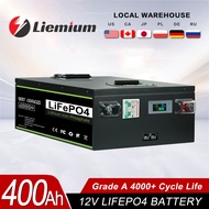 แบตเตอรี่ Lifepo4 400Ah 200Ah 100Ah 12V 24V 48V แบตเตอรี่ลิเธียมเหล็กฟอสเฟต51.2V V ในตัวสำหรับ RV พลังงานแสงอาทิตย์ไม่ต้องเสียภาษี