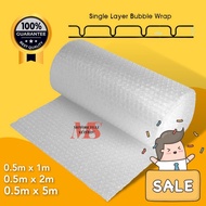 Premium Bubble Wrap Single Layer Clear 0.5m x 1m / 2m / 5m