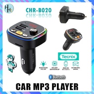 TECNIX CHR-B020 Car Stereo Receiver Bluetooth 5.0 FM Transmitter Mp3 Player Dual USB RGB