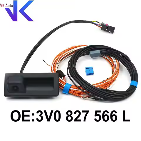 Rear View Trunk handle Camera with Highline Guidance Line Wiring harness For Audi A4 B9 3V0827566L F