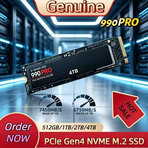 Genuine 990 PRO 512GB-4TB M.2 2280 SSD, PCIe Gen4 x4, 3D V-NAND, 1200 TBW, High-Endurance Storage fo