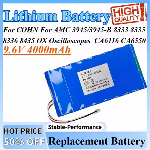 9.6V 4000mAh Battery 689139B00 4/3AFX8 For COHN For AMC 3945/3945-B 8333 8335 8336 8435 OX Oscillosc