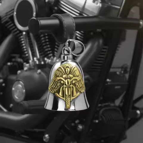 Vintage Metal Motorcycle Guardian Bell, Universal Bike Hanging Accessory Bell