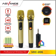Advance Wireless Microphone MIC 206 Mic / Mikrofon Advance MIC206 Bluetooth Gold
