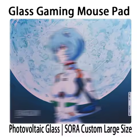 W-WALLHACK SP005 Glass Mouse Pad Warrior SORA YUME Frosted Surface Desk Mat Tempered FPS Custom Offi