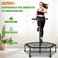 🇸🇬 OneTwoFit 1.27M(50 inch) Hexagonal Fitness Trampoline with Adjustable Handle Bar for adult Fitnes