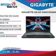 GIGABYTE G5-KF-E3MY333SH (15.6 FHD IPS 144HZ / I5-12500H / 8GB + 1S / 512GB SSD + 1S /  RTX4060 8GB 