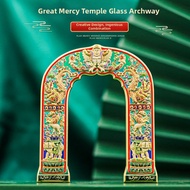Creative Dabaoen Temple Glass Arch Refrigerator Magnet Metal Decoration