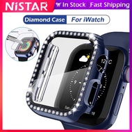 Diamond Case for Apple Watch Cover Series 8 7 41MM 45MM SE 6 5 4 3 Case For smart watch 8 7 40mm 44m