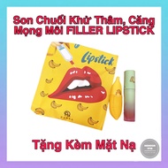 Parea Anti-Dark Banana Collagen Filler Lipstick with Chu Lipstick color, helps lips become plump and
