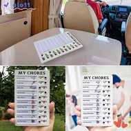 ELO11 Self-discipline Punch Card My Chores Plastic Memo Reusable Planning Board