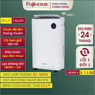 Máy hút ẩm thông minh FUJIHOME DH25W-HEPA-NEW Nhập Khẩu Máy hút ẩm có màng lọc HEPA sấy quần áo tiện