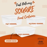 SQ5 SQ7 SQ15000 SQUARE Food Container/Bekas Plastik Makanan SEGI EMPAT/Takeaway Box