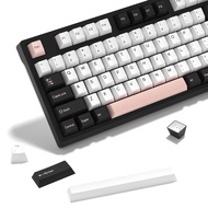 Olivia PBT Double Shot Keycap Set,176 Keys White Key Caps Keycaps 60 Percent Cherry Profile Keycaps
