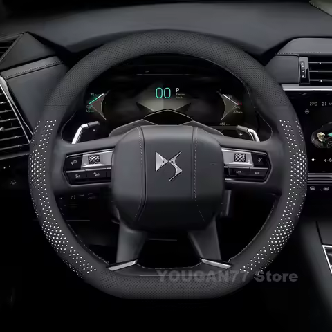 Leather Car Steering Wheel Cover For DS 7 Crossback 3 Crossback DS9 2018 2019-2023 Auto Steering Whe
