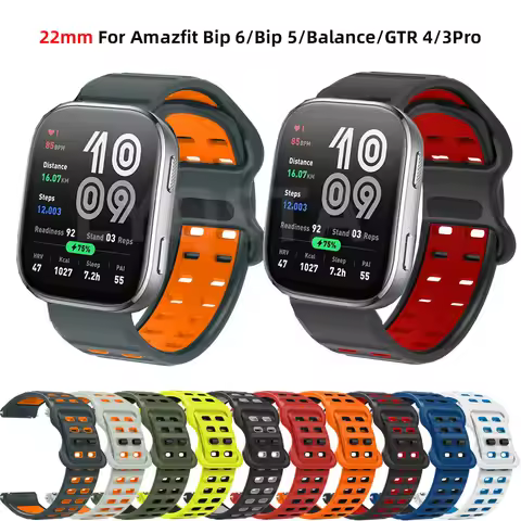 Silicone Bracelet For Amazfit Bip 6 GTR 4 3Pro Watch Band Wrist Strap For Huami Amazfit Balance/Bip5