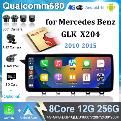 Car Radio For Mercedes Benz GLK X204 2010-2015 NTG 4.5 4.0 System Android 15 Wireless Bluetooth Carp