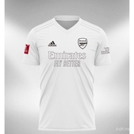 【In stock】Arsenal White Special Edition Fa Cup 2021 2022 Jersey Tshirt Sublimation Jersey Unisex Full Print SJVX
