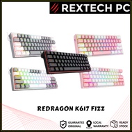 REDRAGON K617 Fizz 60% Compact RGB Wired RED SWITCHES Mechanical Keyboard
