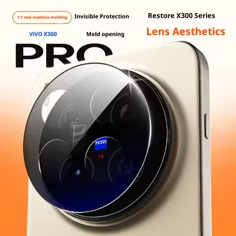 For vivo X300 Pro Back Camera Lens Protector Premium 9H Tempered Glass Black Camera Lens Cover for v